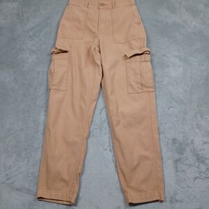 TNA Pants‎ Womens 2 Brown Cargo Pockets Casual Preppy Cotton
